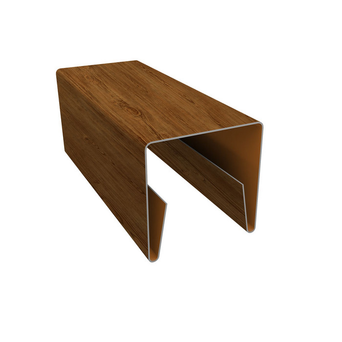 Планка П-образная заборная 20 0,45 Print Premium Golden Wood (2,5м)