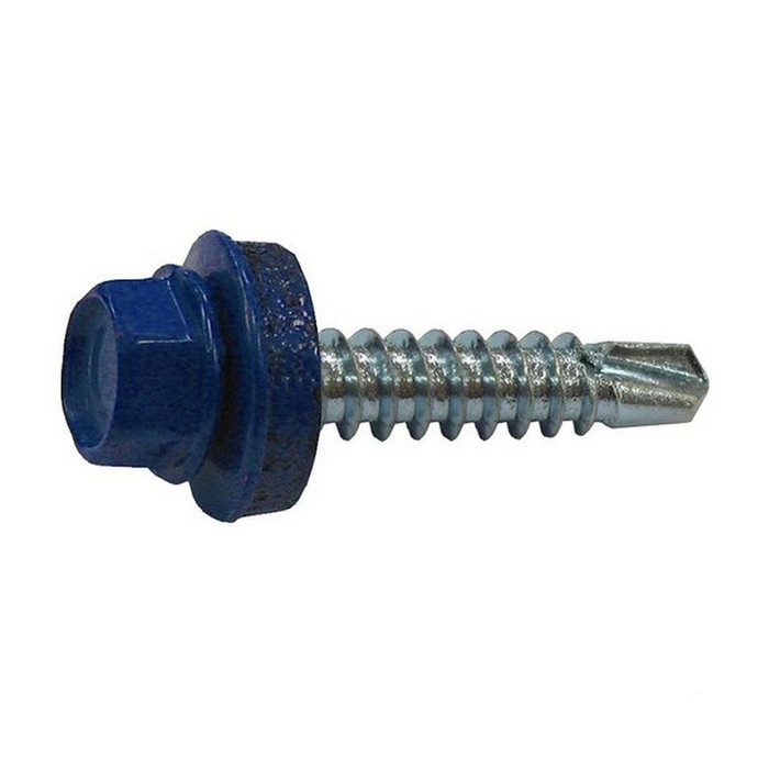 Саморез кровельный Daxmer 4,8х29 RAL 5011 (250) сверло №1 - фото №1