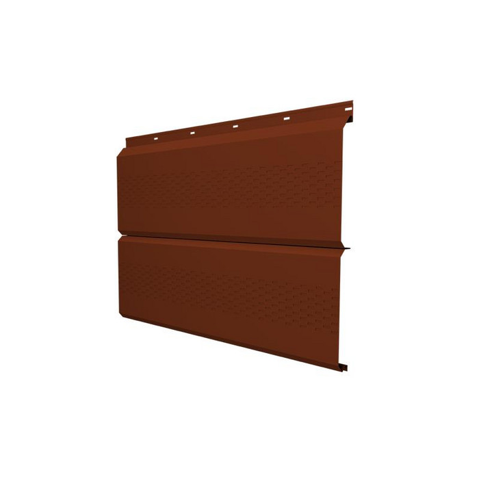 Софит ЭкоБрус с перфорацией 0,345 Grand Line 0,5 Satin RAL3009 оксидно-красный
